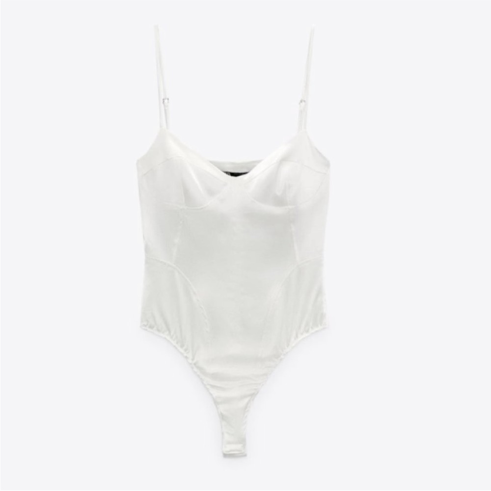 Zara Satin Corset Bodysuit